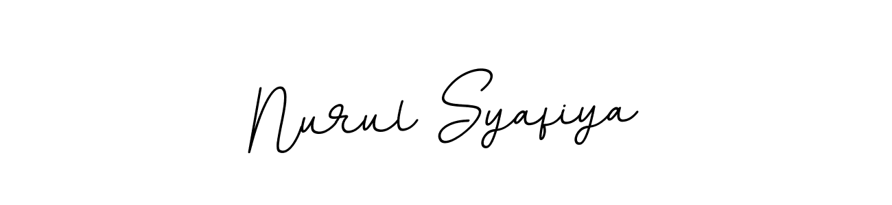 The best way (BallpointsItalic-DORy9) to make a short signature is to pick only two or three words in your name. The name Nurul Syafiya include a total of six letters. For converting this name. Nurul Syafiya signature style 11 images and pictures png