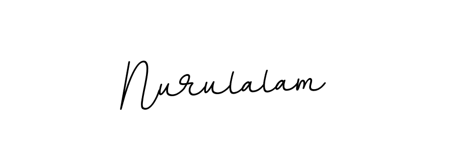 Design your own signature with our free online signature maker. With this signature software, you can create a handwritten (BallpointsItalic-DORy9) signature for name Nurulalam. Nurulalam signature style 11 images and pictures png