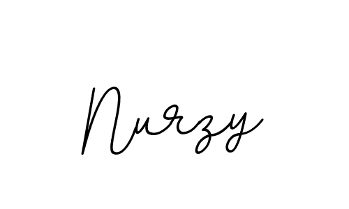 How to make Nurzy name signature. Use BallpointsItalic-DORy9 style for creating short signs online. This is the latest handwritten sign. Nurzy signature style 11 images and pictures png