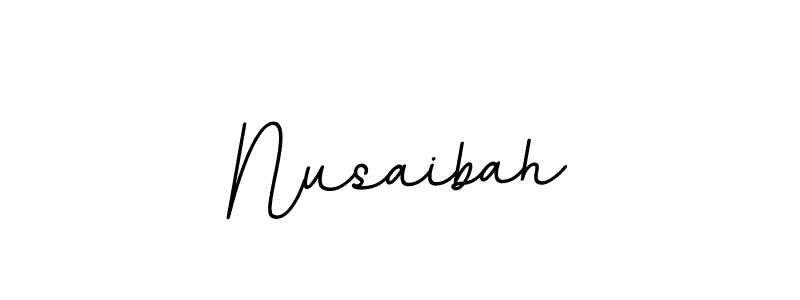 The best way (BallpointsItalic-DORy9) to make a short signature is to pick only two or three words in your name. The name Nusaibah include a total of six letters. For converting this name. Nusaibah signature style 11 images and pictures png