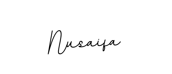 How to make Nusaifa name signature. Use BallpointsItalic-DORy9 style for creating short signs online. This is the latest handwritten sign. Nusaifa signature style 11 images and pictures png