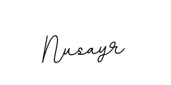 Make a beautiful signature design for name Nusayr. With this signature (BallpointsItalic-DORy9) style, you can create a handwritten signature for free. Nusayr signature style 11 images and pictures png