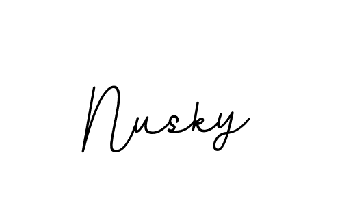 Use a signature maker to create a handwritten signature online. With this signature software, you can design (BallpointsItalic-DORy9) your own signature for name Nusky. Nusky signature style 11 images and pictures png