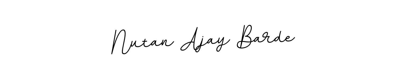 How to make Nutan Ajay Barde name signature. Use BallpointsItalic-DORy9 style for creating short signs online. This is the latest handwritten sign. Nutan Ajay Barde signature style 11 images and pictures png