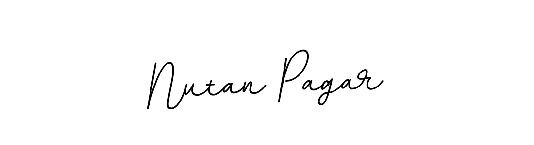 How to make Nutan Pagar name signature. Use BallpointsItalic-DORy9 style for creating short signs online. This is the latest handwritten sign. Nutan Pagar signature style 11 images and pictures png