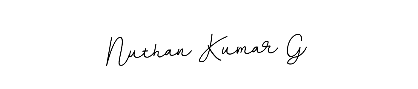 You should practise on your own different ways (BallpointsItalic-DORy9) to write your name (Nuthan Kumar G) in signature. don't let someone else do it for you. Nuthan Kumar G signature style 11 images and pictures png