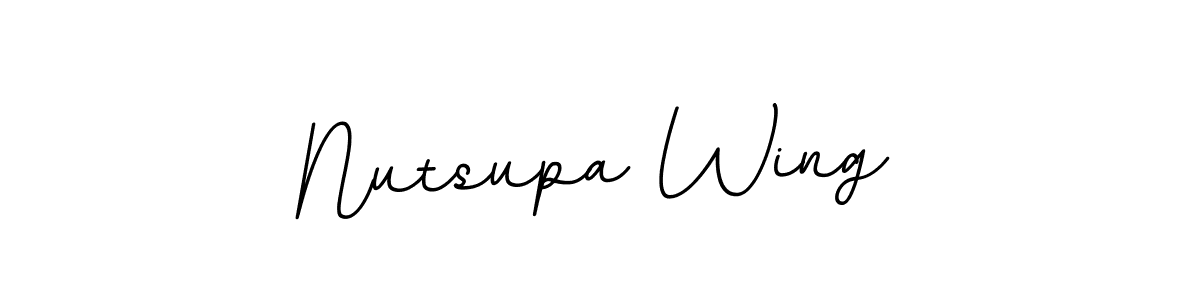 How to make Nutsupa Wing name signature. Use BallpointsItalic-DORy9 style for creating short signs online. This is the latest handwritten sign. Nutsupa Wing signature style 11 images and pictures png