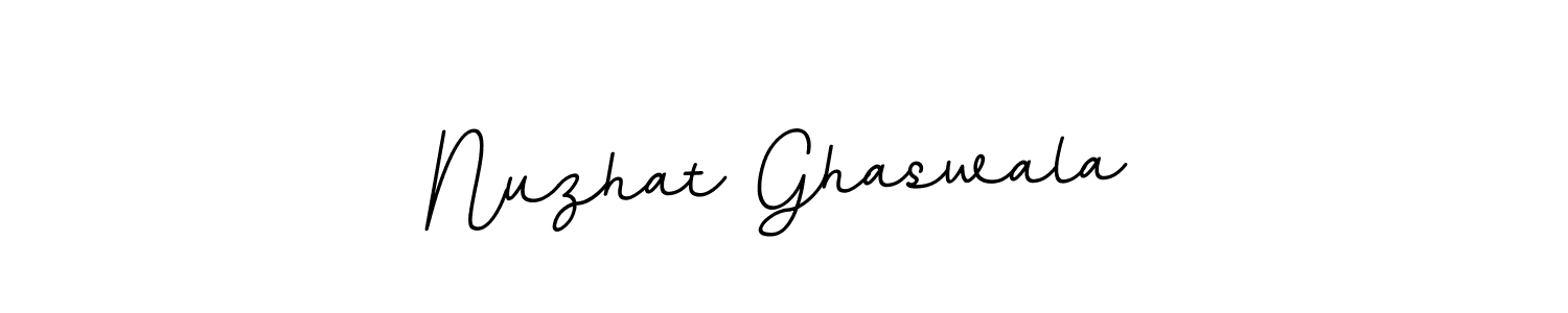 Create a beautiful signature design for name Nuzhat Ghaswala. With this signature (BallpointsItalic-DORy9) fonts, you can make a handwritten signature for free. Nuzhat Ghaswala signature style 11 images and pictures png