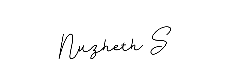 You should practise on your own different ways (BallpointsItalic-DORy9) to write your name (Nuzheth S) in signature. don't let someone else do it for you. Nuzheth S signature style 11 images and pictures png