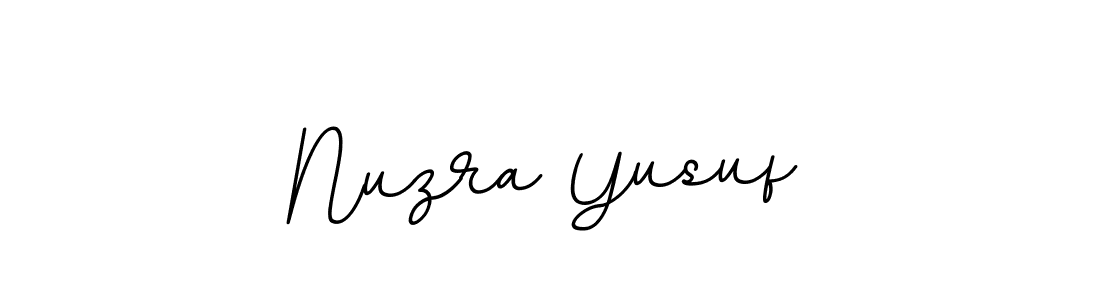 Design your own signature with our free online signature maker. With this signature software, you can create a handwritten (BallpointsItalic-DORy9) signature for name Nuzra Yusuf. Nuzra Yusuf signature style 11 images and pictures png