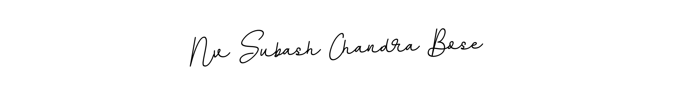 Make a beautiful signature design for name Nv Subash Chandra Bose. With this signature (BallpointsItalic-DORy9) style, you can create a handwritten signature for free. Nv Subash Chandra Bose signature style 11 images and pictures png