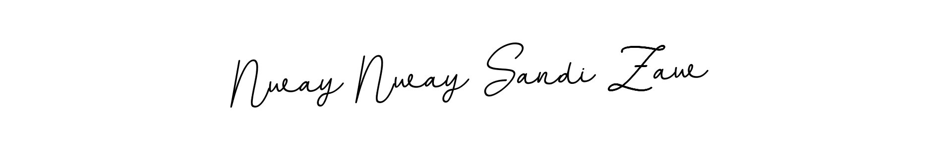 Use a signature maker to create a handwritten signature online. With this signature software, you can design (BallpointsItalic-DORy9) your own signature for name Nway Nway Sandi Zaw. Nway Nway Sandi Zaw signature style 11 images and pictures png