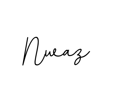 Design your own signature with our free online signature maker. With this signature software, you can create a handwritten (BallpointsItalic-DORy9) signature for name Nwaz. Nwaz signature style 11 images and pictures png