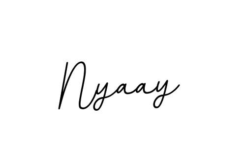 Make a beautiful signature design for name Nyaay. With this signature (BallpointsItalic-DORy9) style, you can create a handwritten signature for free. Nyaay signature style 11 images and pictures png