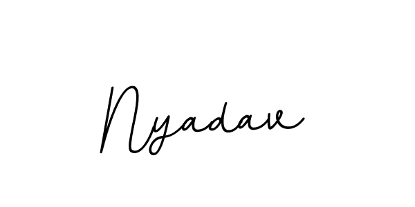 Make a beautiful signature design for name Nyadav. With this signature (BallpointsItalic-DORy9) style, you can create a handwritten signature for free. Nyadav signature style 11 images and pictures png