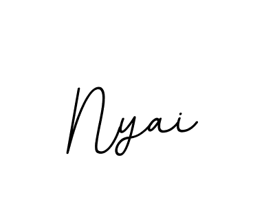 You should practise on your own different ways (BallpointsItalic-DORy9) to write your name (Nyai) in signature. don't let someone else do it for you. Nyai signature style 11 images and pictures png