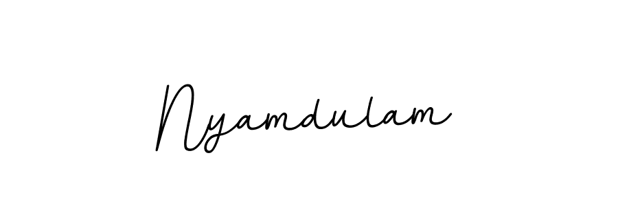 Nyamdulam stylish signature style. Best Handwritten Sign (BallpointsItalic-DORy9) for my name. Handwritten Signature Collection Ideas for my name Nyamdulam. Nyamdulam signature style 11 images and pictures png