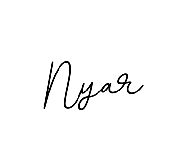 How to make Nyar signature? BallpointsItalic-DORy9 is a professional autograph style. Create handwritten signature for Nyar name. Nyar signature style 11 images and pictures png