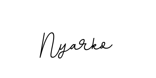 The best way (BallpointsItalic-DORy9) to make a short signature is to pick only two or three words in your name. The name Nyarko include a total of six letters. For converting this name. Nyarko signature style 11 images and pictures png