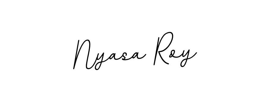 if you are searching for the best signature style for your name Nyasa Roy. so please give up your signature search. here we have designed multiple signature styles  using BallpointsItalic-DORy9. Nyasa Roy signature style 11 images and pictures png