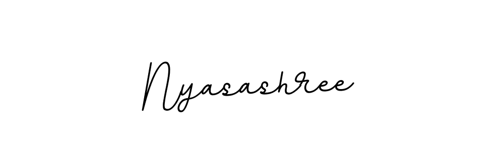 How to make Nyasashree signature? BallpointsItalic-DORy9 is a professional autograph style. Create handwritten signature for Nyasashree name. Nyasashree signature style 11 images and pictures png