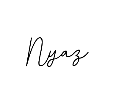 Similarly BallpointsItalic-DORy9 is the best handwritten signature design. Signature creator online .You can use it as an online autograph creator for name Nyaz. Nyaz signature style 11 images and pictures png