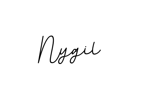 Design your own signature with our free online signature maker. With this signature software, you can create a handwritten (BallpointsItalic-DORy9) signature for name Nygil. Nygil signature style 11 images and pictures png