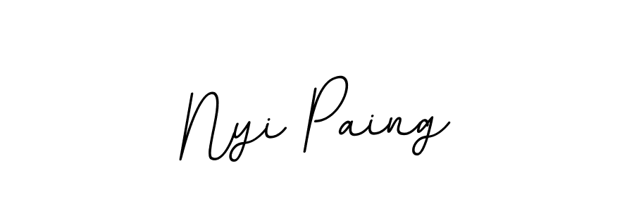 Also You can easily find your signature by using the search form. We will create Nyi Paing name handwritten signature images for you free of cost using BallpointsItalic-DORy9 sign style. Nyi Paing signature style 11 images and pictures png