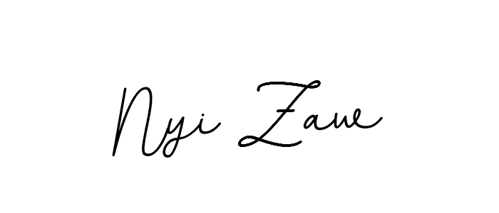 Design your own signature with our free online signature maker. With this signature software, you can create a handwritten (BallpointsItalic-DORy9) signature for name Nyi Zaw. Nyi Zaw signature style 11 images and pictures png