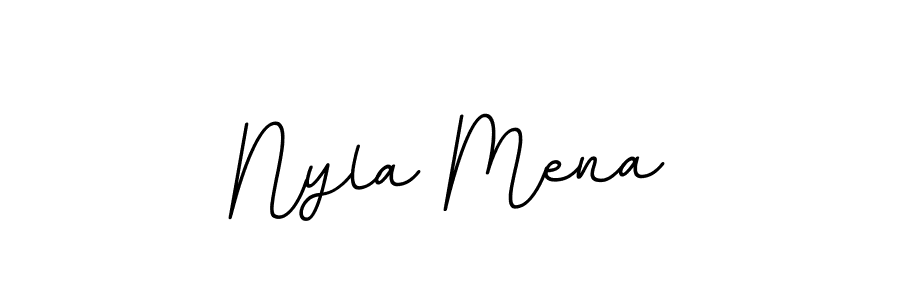 How to make Nyla Mena signature? BallpointsItalic-DORy9 is a professional autograph style. Create handwritten signature for Nyla Mena name. Nyla Mena signature style 11 images and pictures png