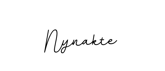 How to make Nynakte name signature. Use BallpointsItalic-DORy9 style for creating short signs online. This is the latest handwritten sign. Nynakte signature style 11 images and pictures png