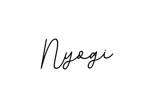 How to make Nyogi signature? BallpointsItalic-DORy9 is a professional autograph style. Create handwritten signature for Nyogi name. Nyogi signature style 11 images and pictures png