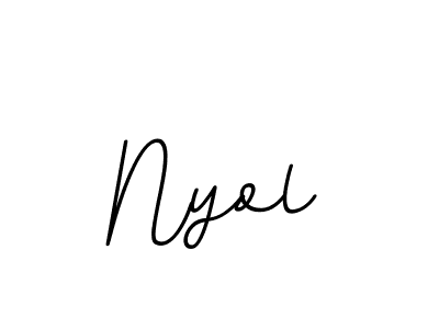 Nyol stylish signature style. Best Handwritten Sign (BallpointsItalic-DORy9) for my name. Handwritten Signature Collection Ideas for my name Nyol. Nyol signature style 11 images and pictures png