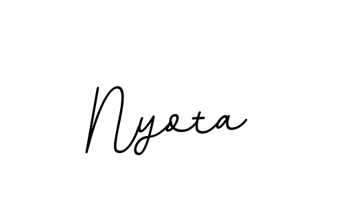 Use a signature maker to create a handwritten signature online. With this signature software, you can design (BallpointsItalic-DORy9) your own signature for name Nyota. Nyota signature style 11 images and pictures png