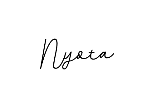 Use a signature maker to create a handwritten signature online. With this signature software, you can design (BallpointsItalic-DORy9) your own signature for name Nyota. Nyota signature style 11 images and pictures png