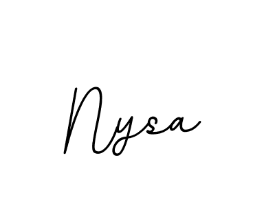 How to make Nysa signature? BallpointsItalic-DORy9 is a professional autograph style. Create handwritten signature for Nysa name. Nysa signature style 11 images and pictures png