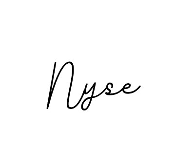How to make Nyse signature? BallpointsItalic-DORy9 is a professional autograph style. Create handwritten signature for Nyse name. Nyse signature style 11 images and pictures png