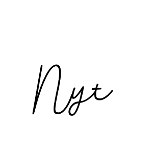 Make a beautiful signature design for name Nyt. With this signature (BallpointsItalic-DORy9) style, you can create a handwritten signature for free. Nyt signature style 11 images and pictures png