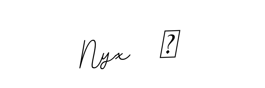 How to Draw Nyx   ♡ signature style? BallpointsItalic-DORy9 is a latest design signature styles for name Nyx   ♡. Nyx   ♡ signature style 11 images and pictures png