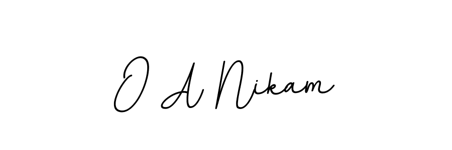 You should practise on your own different ways (BallpointsItalic-DORy9) to write your name (O A Nikam) in signature. don't let someone else do it for you. O A Nikam signature style 11 images and pictures png