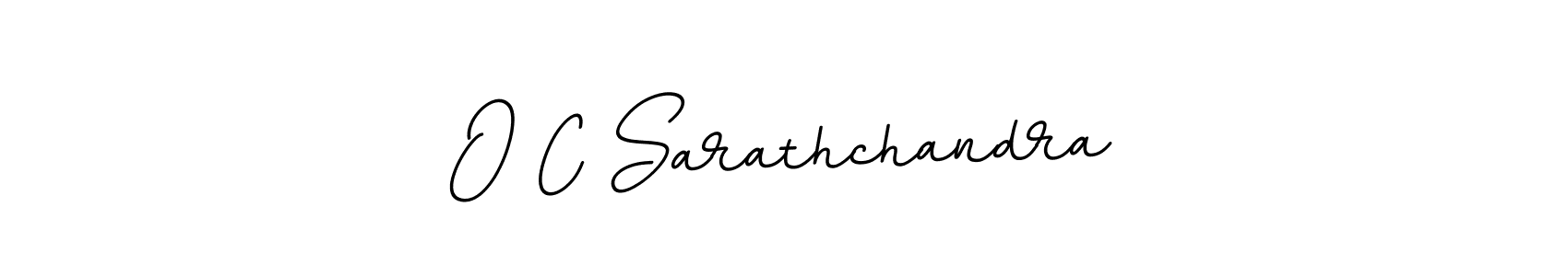 Use a signature maker to create a handwritten signature online. With this signature software, you can design (BallpointsItalic-DORy9) your own signature for name O C Sarathchandra. O C Sarathchandra signature style 11 images and pictures png