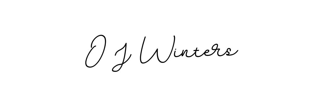 This is the best signature style for the O J Winters name. Also you like these signature font (BallpointsItalic-DORy9). Mix name signature. O J Winters signature style 11 images and pictures png