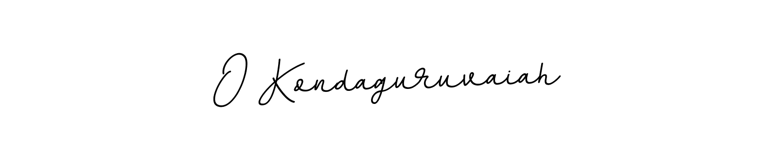 Use a signature maker to create a handwritten signature online. With this signature software, you can design (BallpointsItalic-DORy9) your own signature for name O Kondaguruvaiah. O Kondaguruvaiah signature style 11 images and pictures png