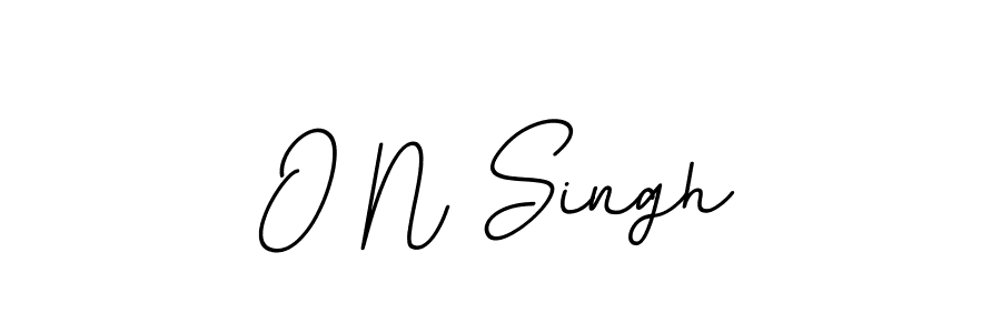 The best way (BallpointsItalic-DORy9) to make a short signature is to pick only two or three words in your name. The name O N Singh include a total of six letters. For converting this name. O N Singh signature style 11 images and pictures png