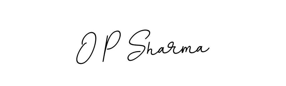 Make a beautiful signature design for name O P Sharma. With this signature (BallpointsItalic-DORy9) style, you can create a handwritten signature for free. O P Sharma signature style 11 images and pictures png