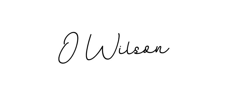 How to make O Wilson name signature. Use BallpointsItalic-DORy9 style for creating short signs online. This is the latest handwritten sign. O Wilson signature style 11 images and pictures png