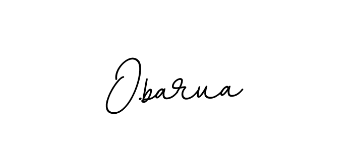 The best way (BallpointsItalic-DORy9) to make a short signature is to pick only two or three words in your name. The name O.barua include a total of six letters. For converting this name. O.barua signature style 11 images and pictures png