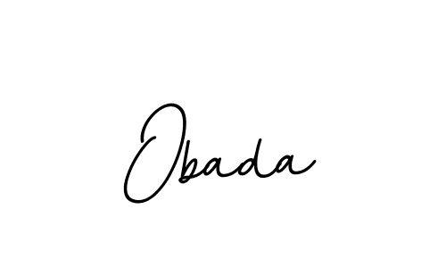 Design your own signature with our free online signature maker. With this signature software, you can create a handwritten (BallpointsItalic-DORy9) signature for name Obada. Obada signature style 11 images and pictures png