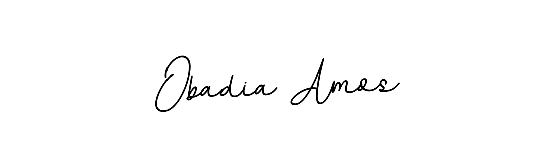 How to make Obadia Amos name signature. Use BallpointsItalic-DORy9 style for creating short signs online. This is the latest handwritten sign. Obadia Amos signature style 11 images and pictures png