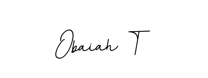 Obaiah T stylish signature style. Best Handwritten Sign (BallpointsItalic-DORy9) for my name. Handwritten Signature Collection Ideas for my name Obaiah T. Obaiah T signature style 11 images and pictures png